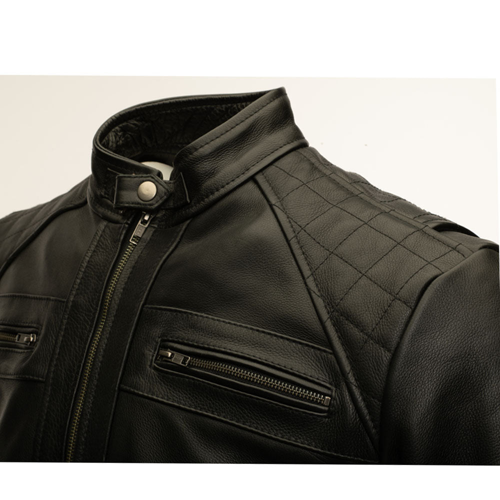 Finnian's Black Midnight Café Racer Jacket