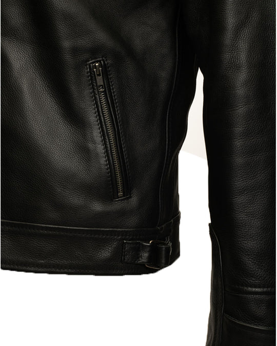 Finnian's Black Midnight Café Racer Jacket