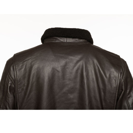 Havana brown G1 Bomber leather jacket