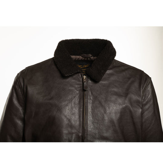 Havana brown G1 Bomber leather jacket