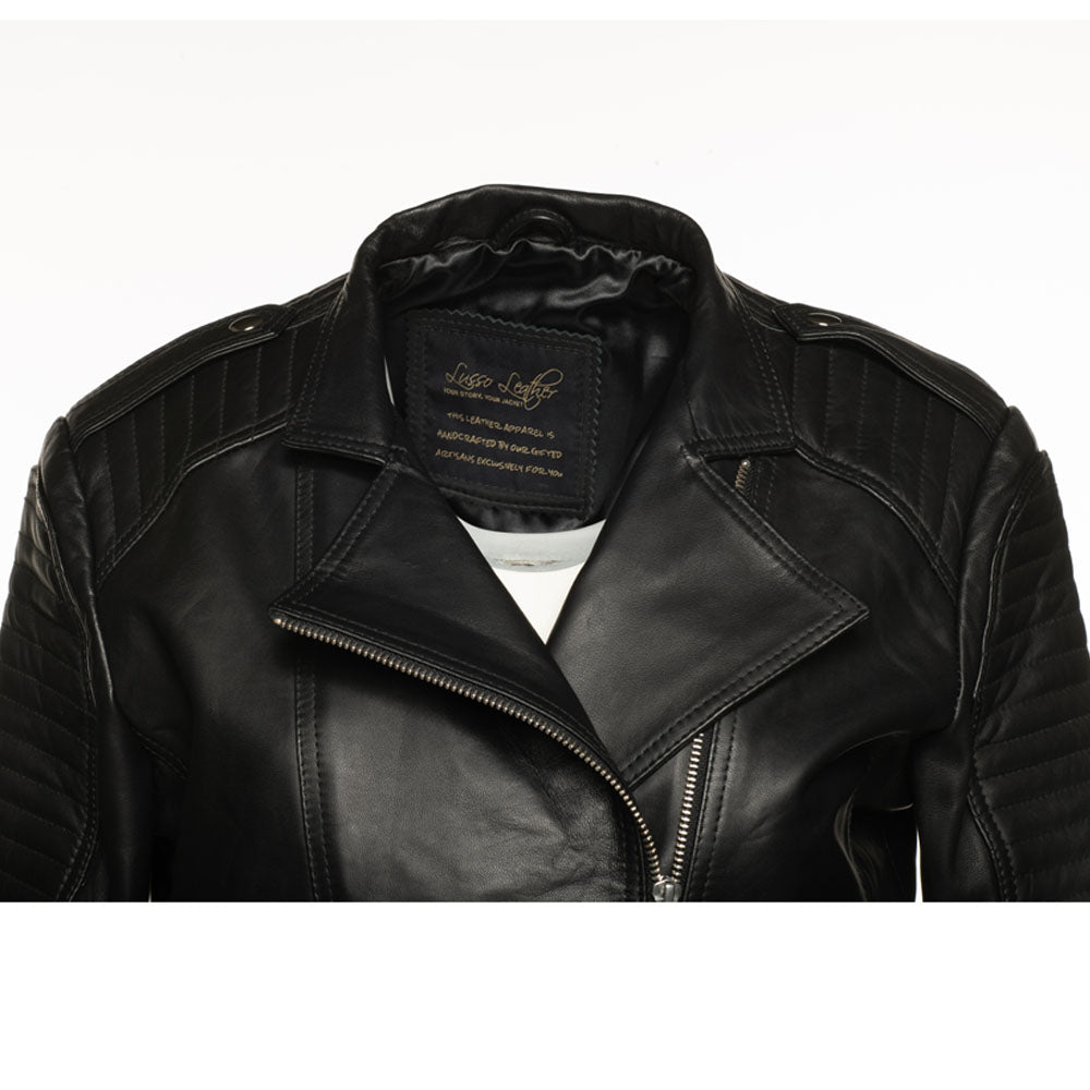 Azura Black women's biker jacket