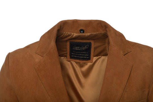 Wyatt Tan Suede Leather Blazer