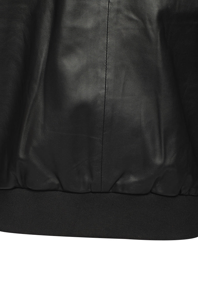 Victor Black Varsity Leather Jacket