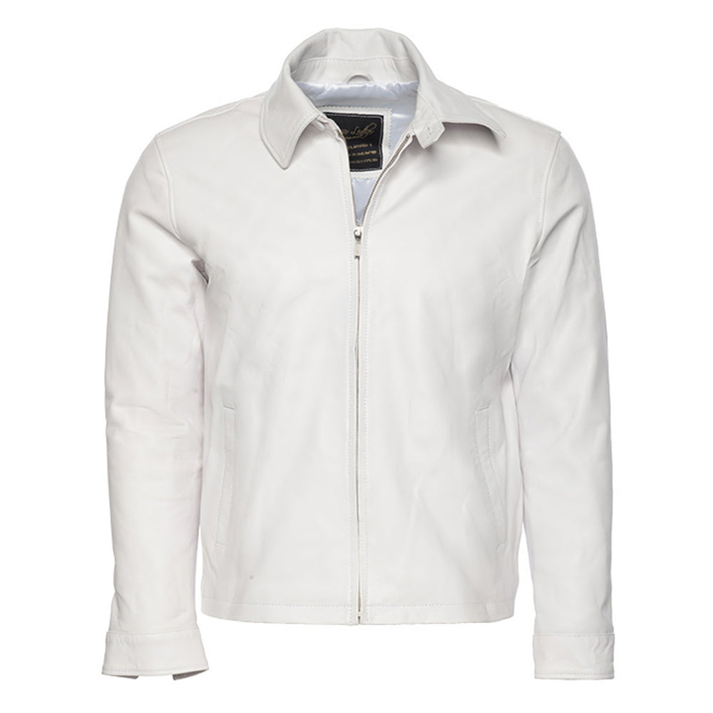 Pierre White leather jacket