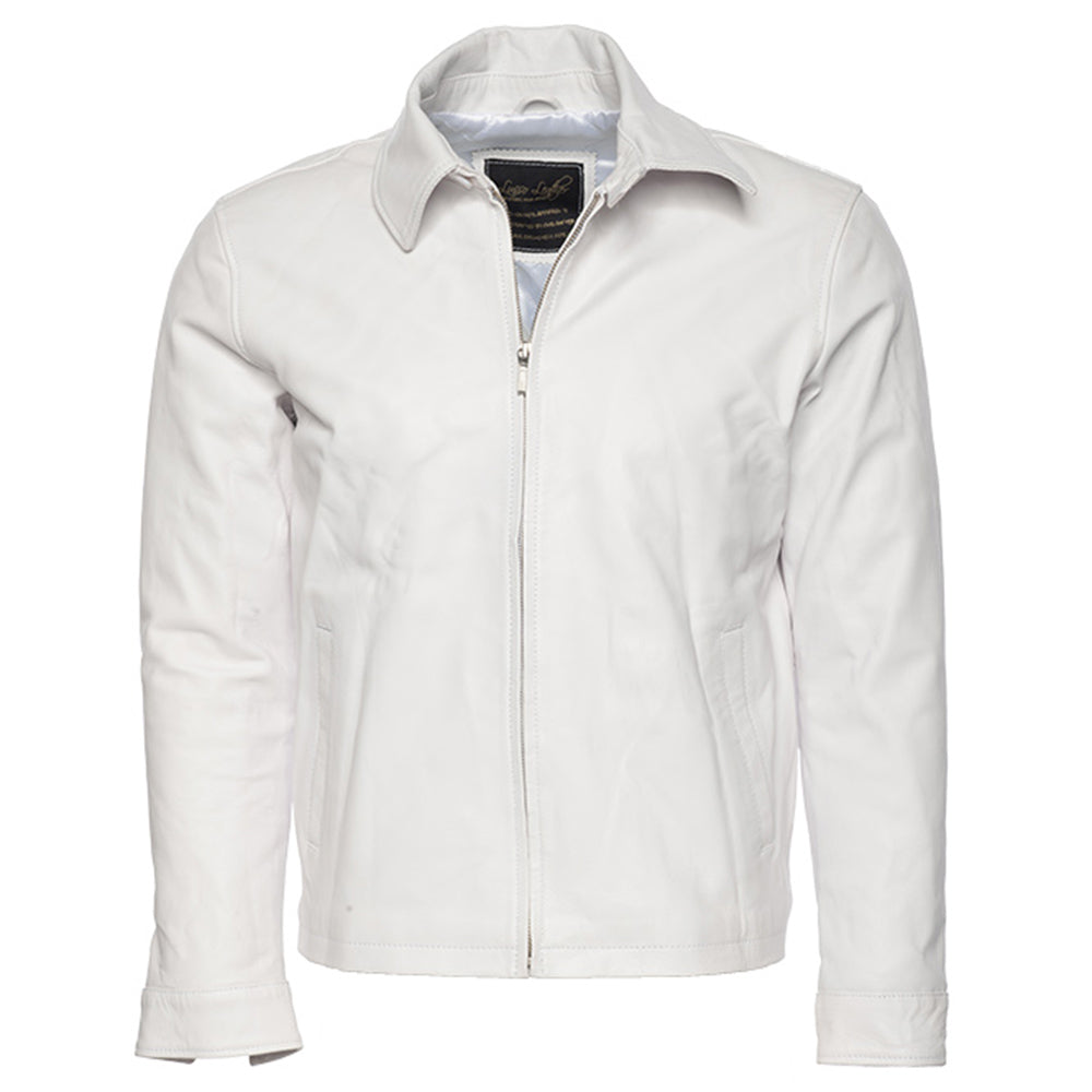 Pierre White leather jacket