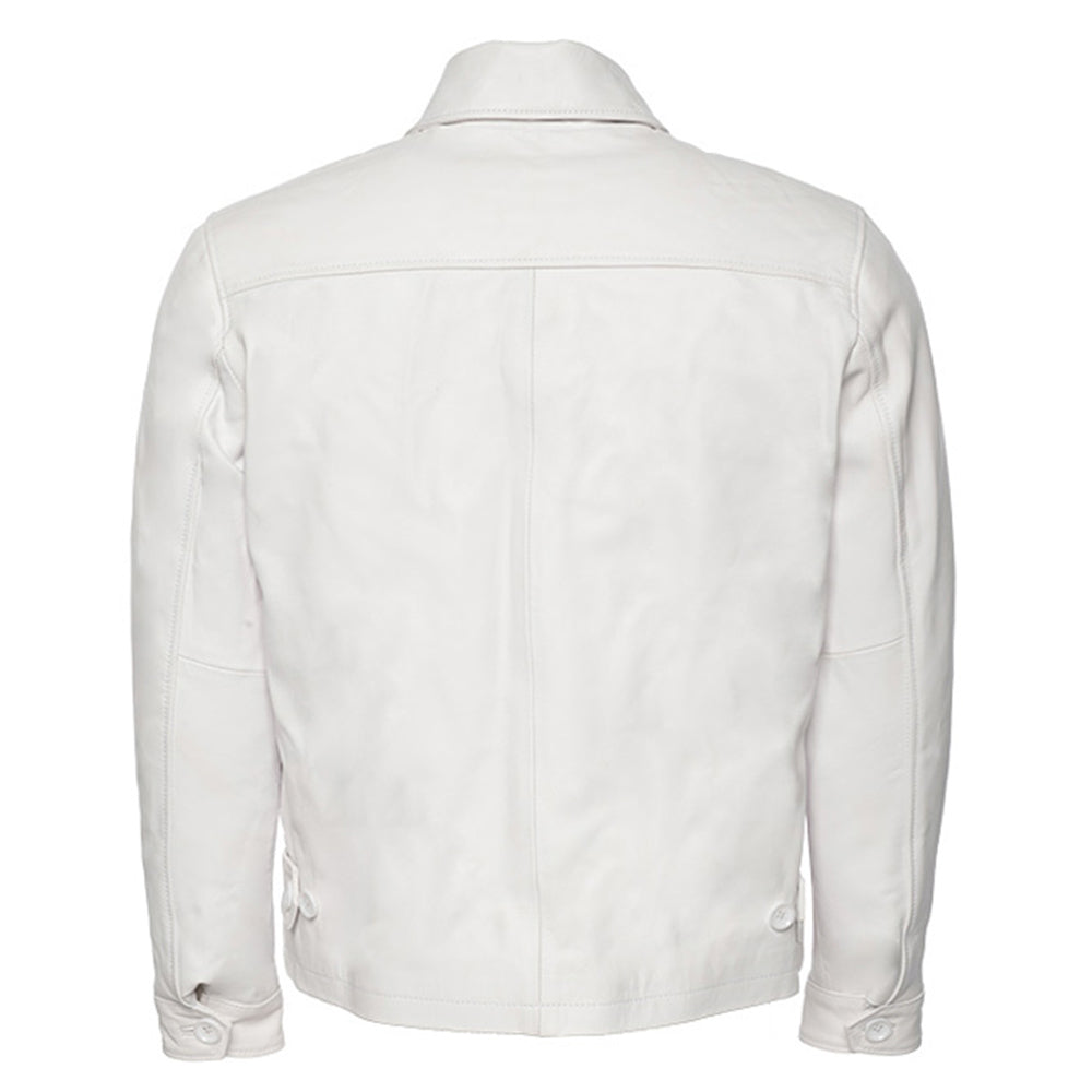 Pierre White leather jacket