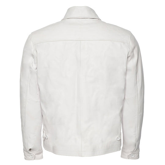 Pierre White leather jacket