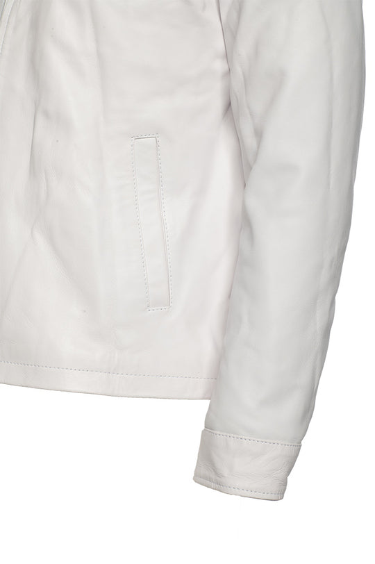 Pierre White leather jacket