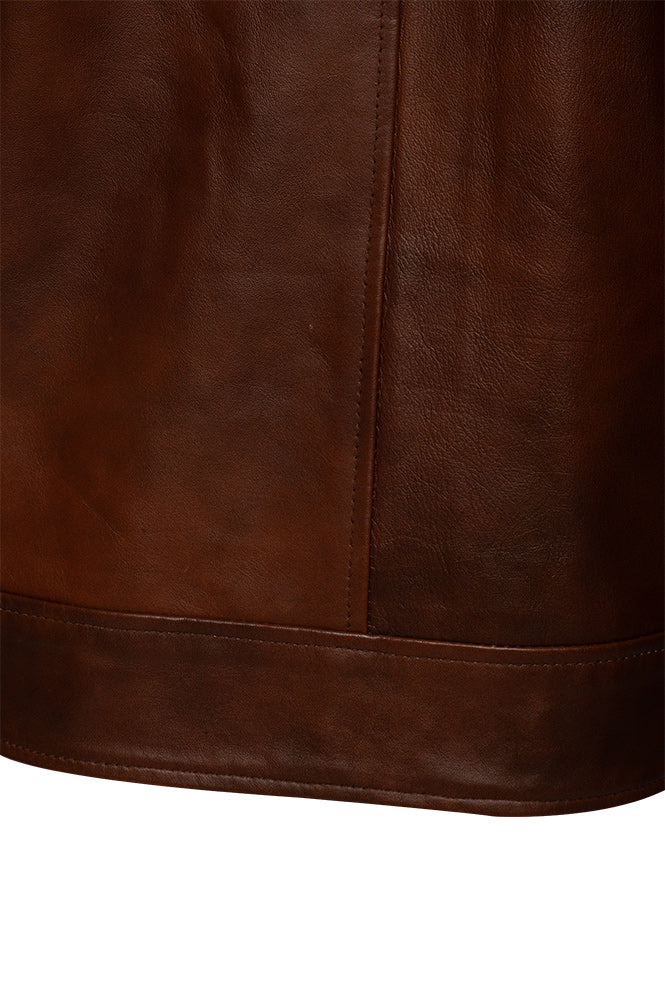 Kai Classic two tone brown leather jacket