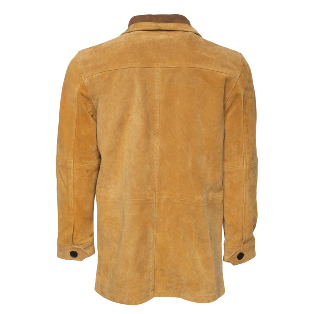 Lincoln Tan Suede Leather driving coat