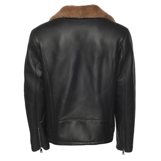 Carters Ginger Brown Biker Shearling Jacket