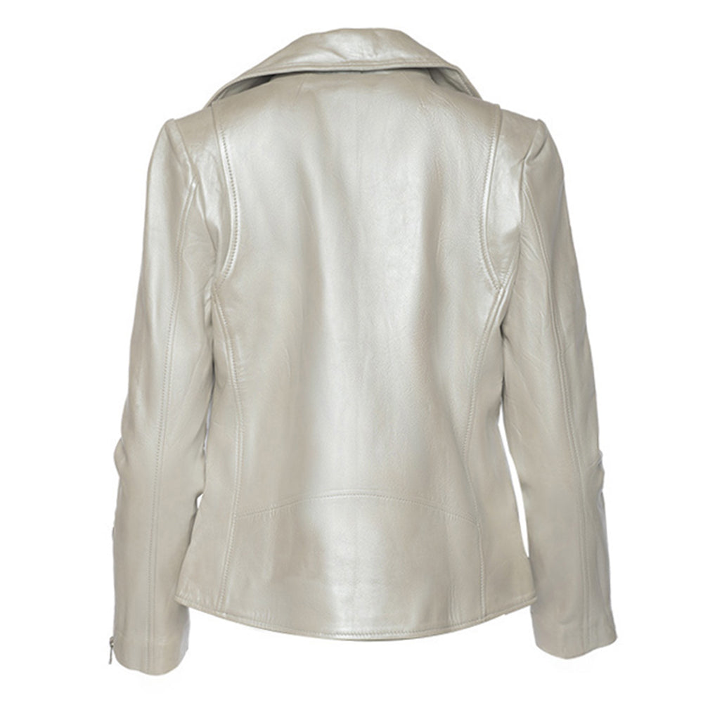 Women's Silver leather jacket