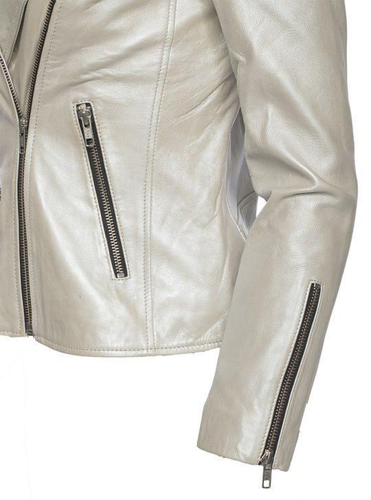 Women's Silver leather jacket