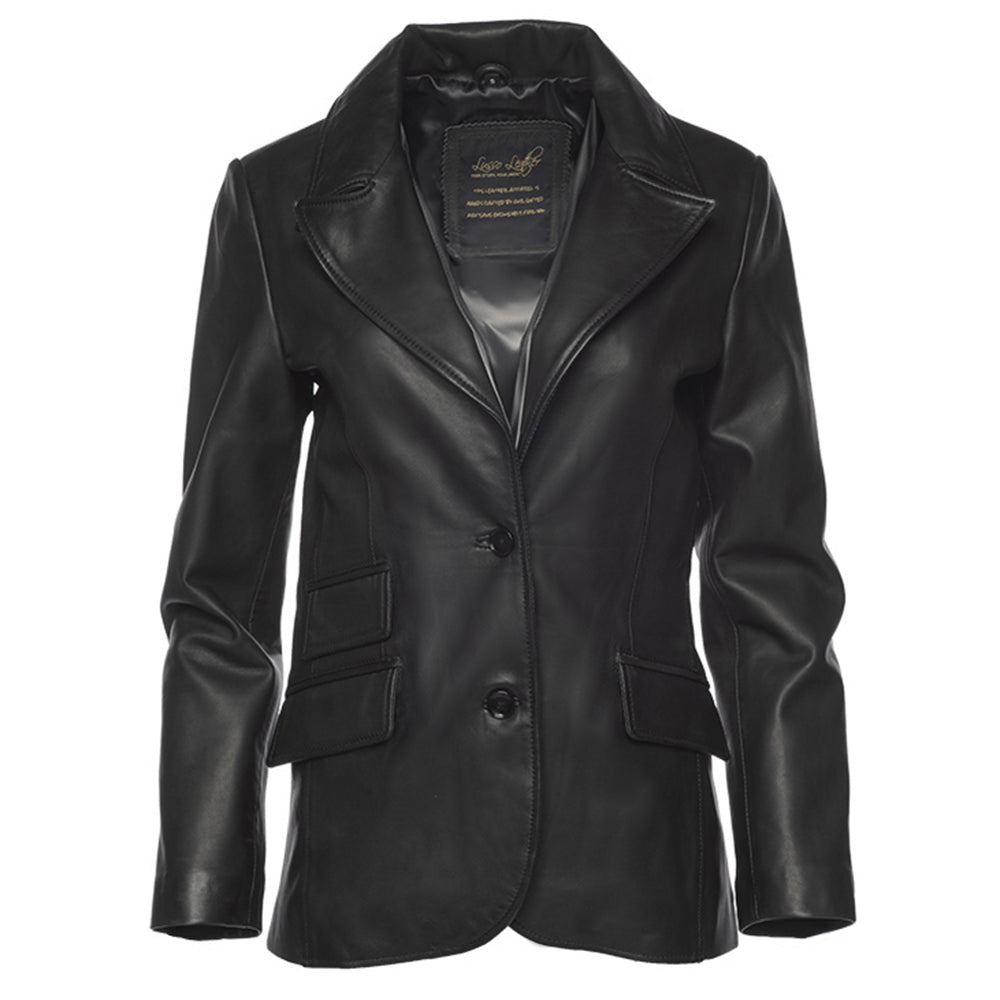 Celine Black leather blazer for women