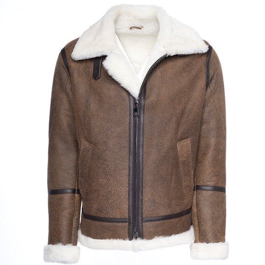 Jacoba Brown B3 shearling bomber jacket