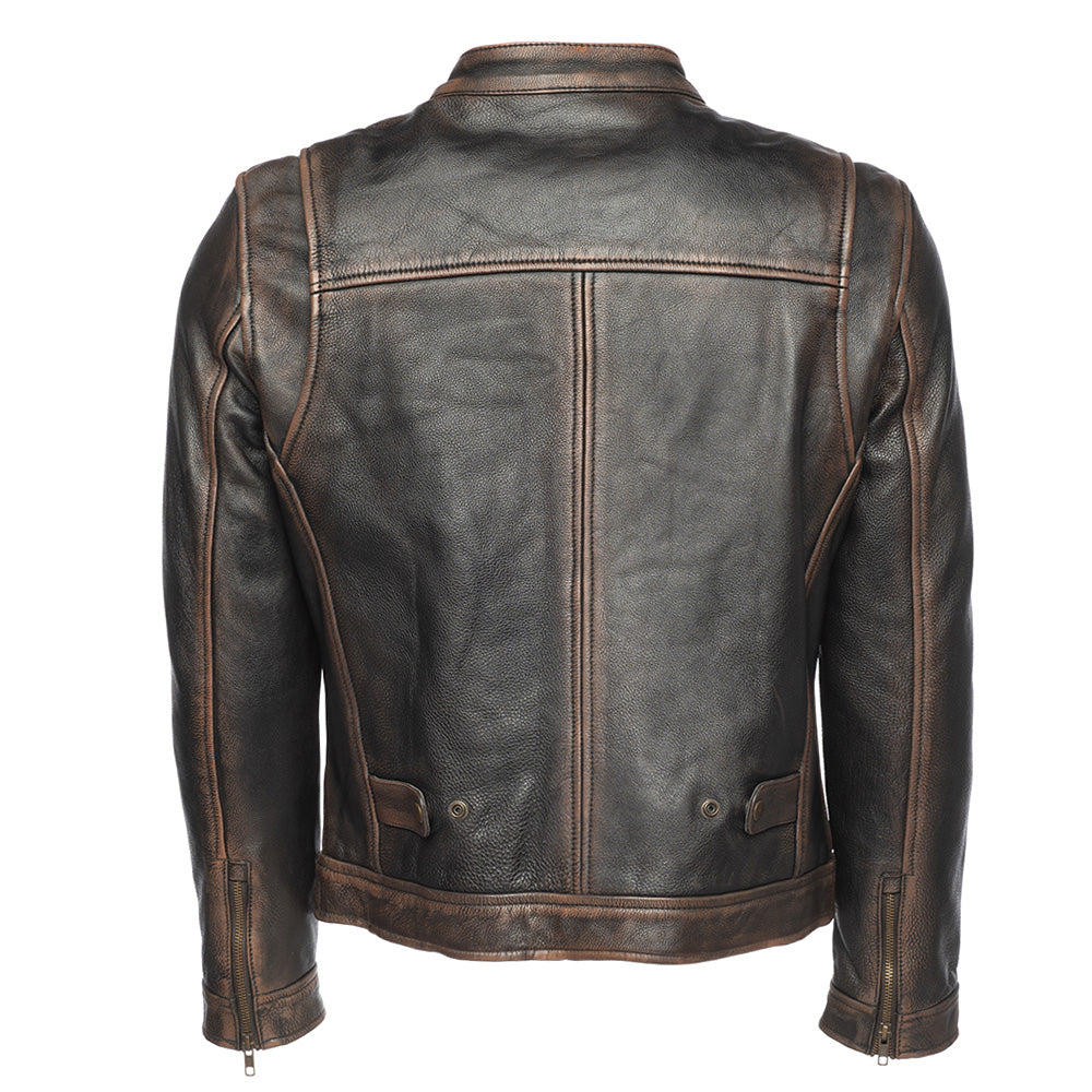 Finnegan Distressed leather jacket – Lusso Leather