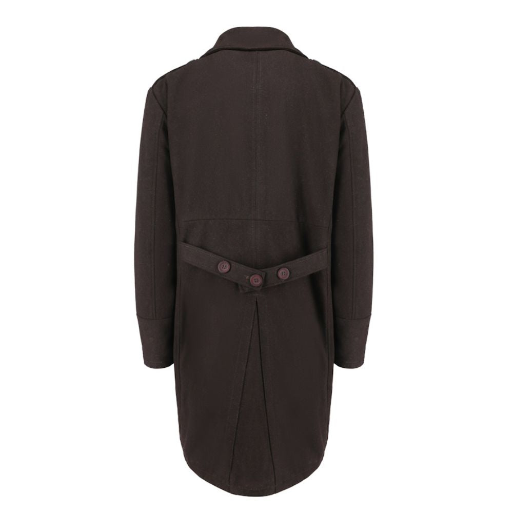 Adrian Brown wool trench coat