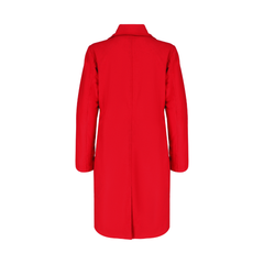 Isla red women's wool overcoat
