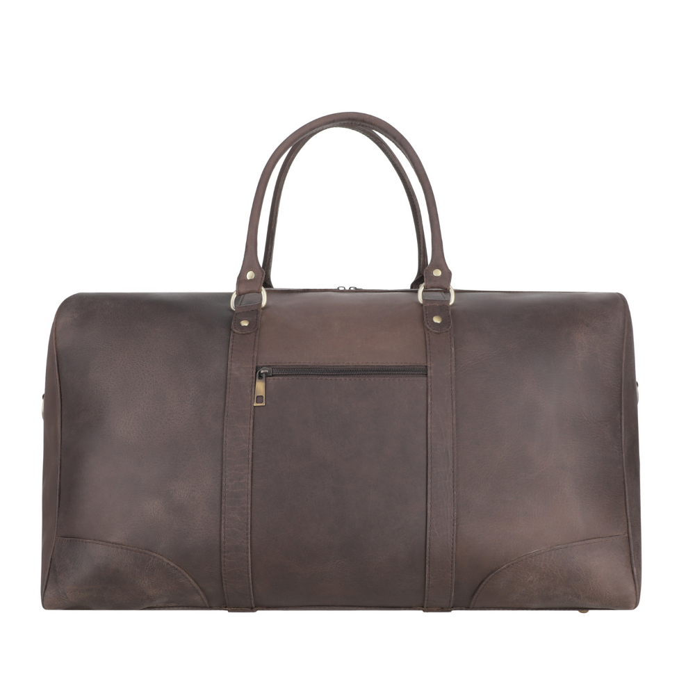 Rustic Brown Leather Duffle