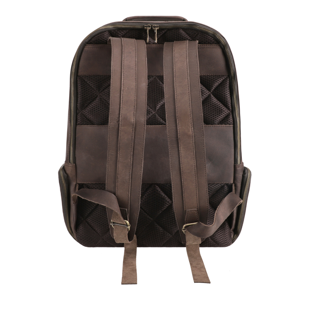 Rustic Brown Leather Backpack