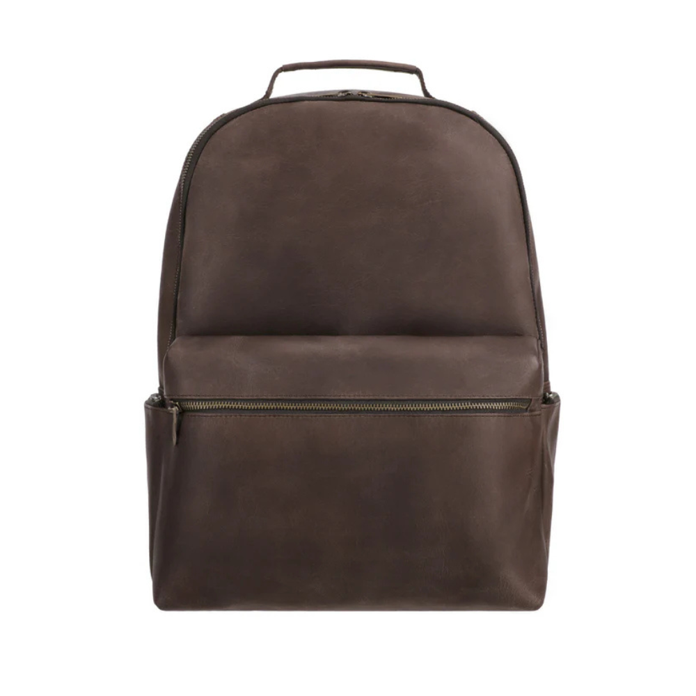 Rustic Brown Leather Backpack