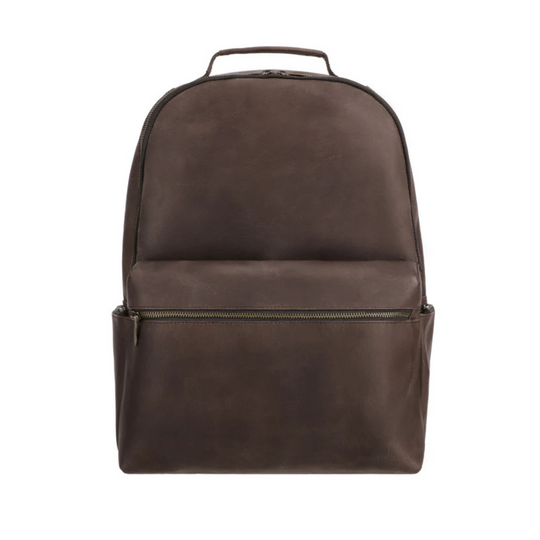 Rustic Brown Leather Backpack