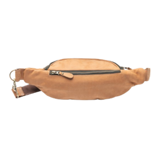 Rustic tan cross body sling bag