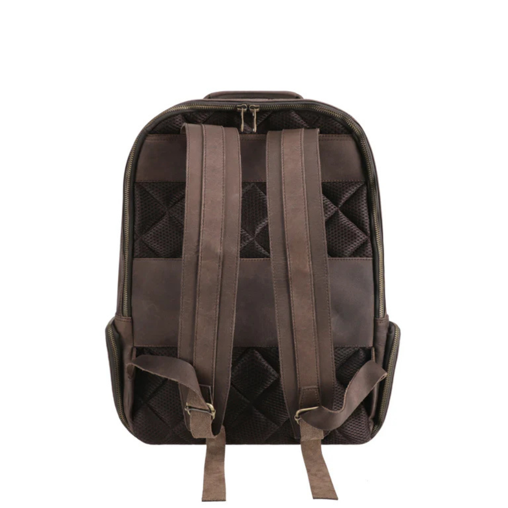 Rustic Brown Leather Backpack