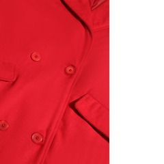 Isla red women's wool overcoat