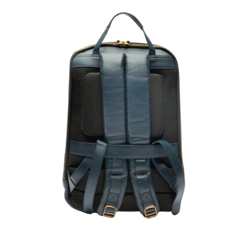 Urban Navy Leather Backpack