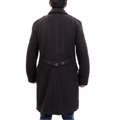 Adrian Brown wool trench coat