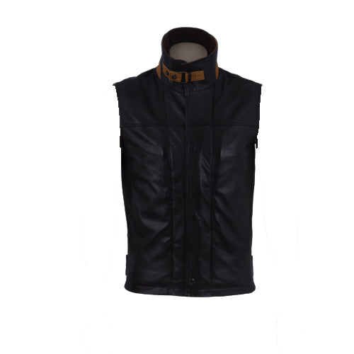 Maxim Black leather vest