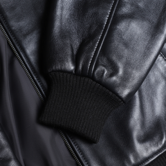 Navea Women's Black Bomber Leather Jacket
