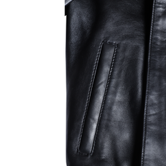 Navea Women's Black Bomber Leather Jacket