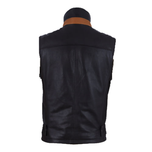 Maxim Black leather vest