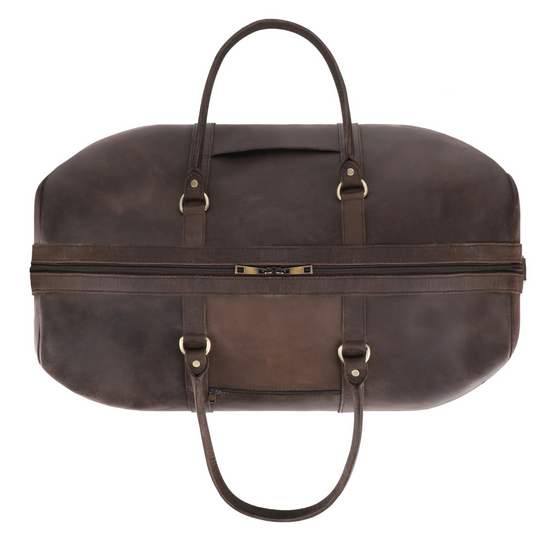 Rustic Brown Leather Duffle