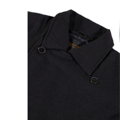 Elias black wool overcoat