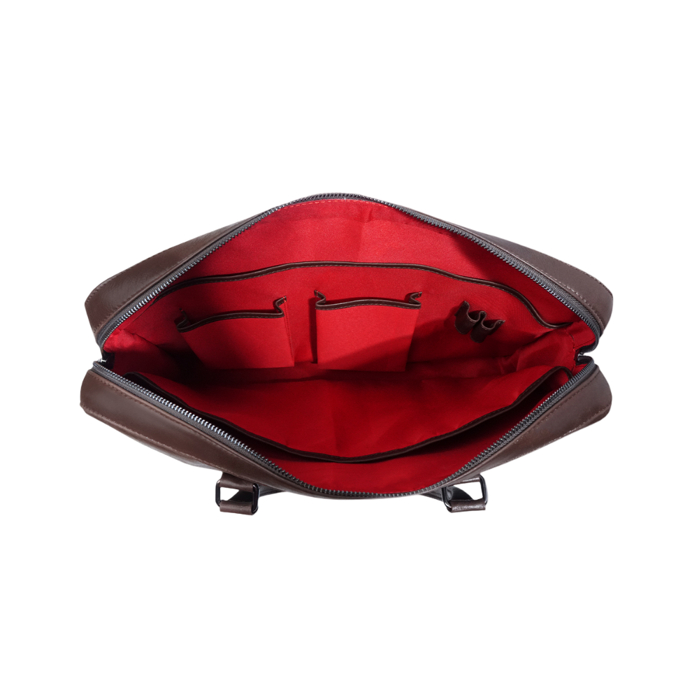 Chocolate Leather Laptop Bag