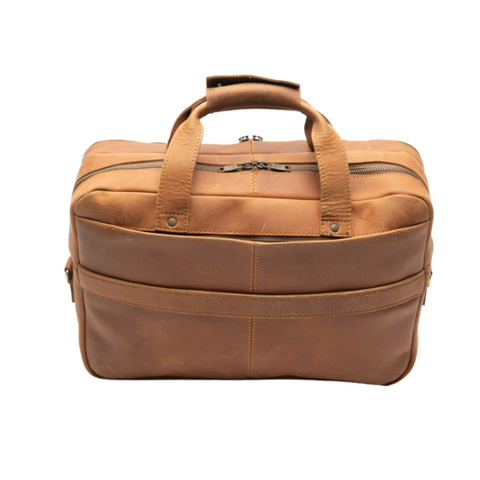 Tan Leather Briefcase laptop Bag