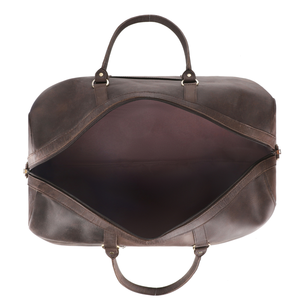 Rustic Brown Leather Duffle