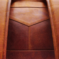 Cognac Brown Leather Backpack