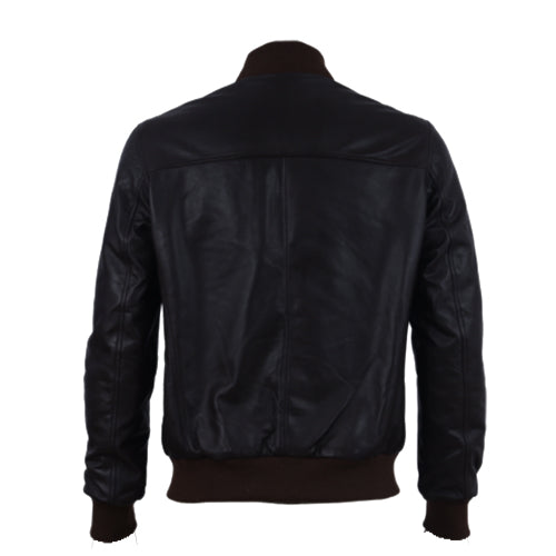 Gage Black bomber leather jacket