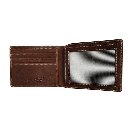 Brown Bi-fold Horsehide Leather wallet