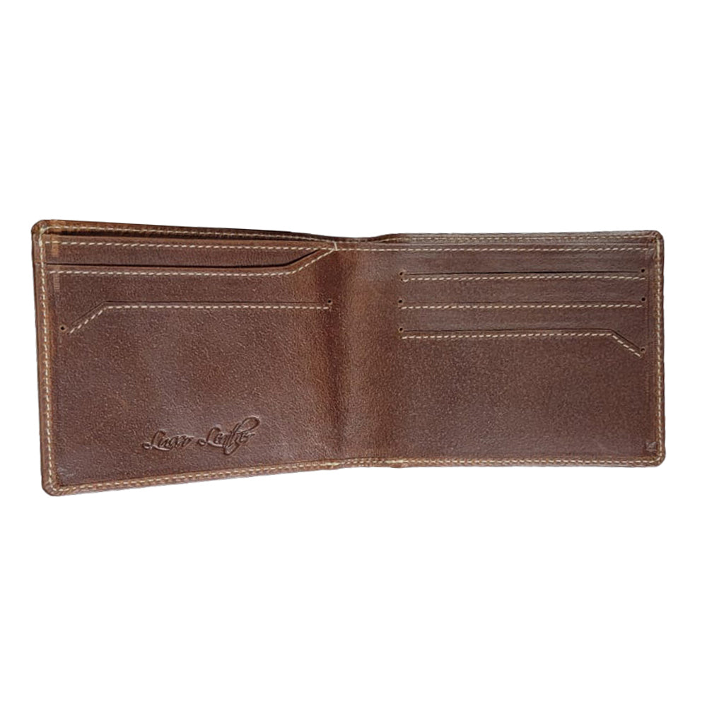 Brown Bi-fold Horsehide Leather wallet