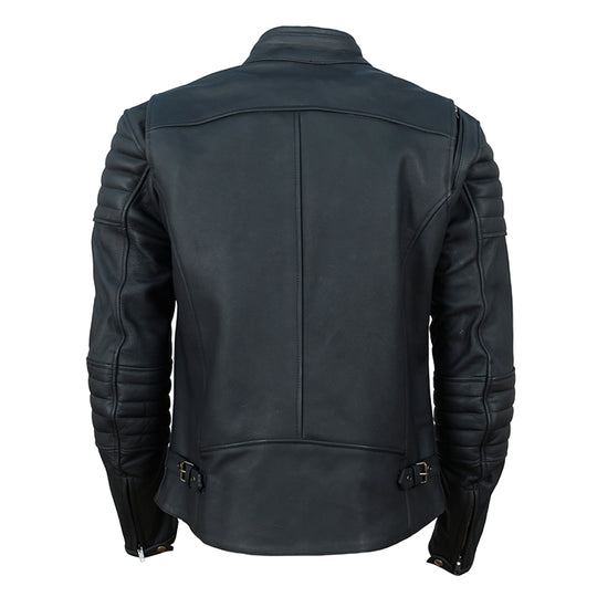 Alexander Matte leather Cafe Racer motorcycle jacket