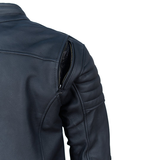 Alexander Matte leather Cafe Racer motorcycle jacket