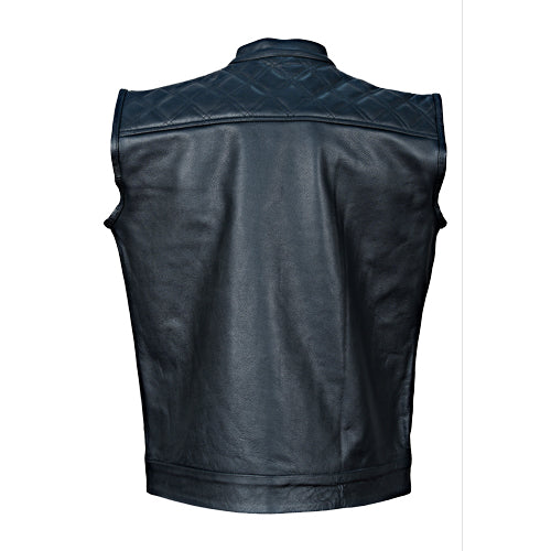 Astrid Black quilted motorcycle vest