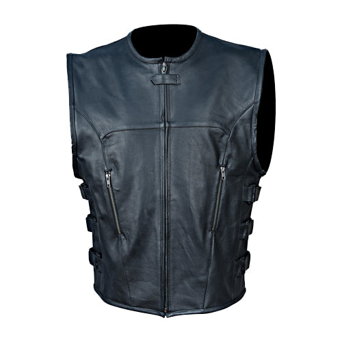 Piper swat style motorcycle leather vest