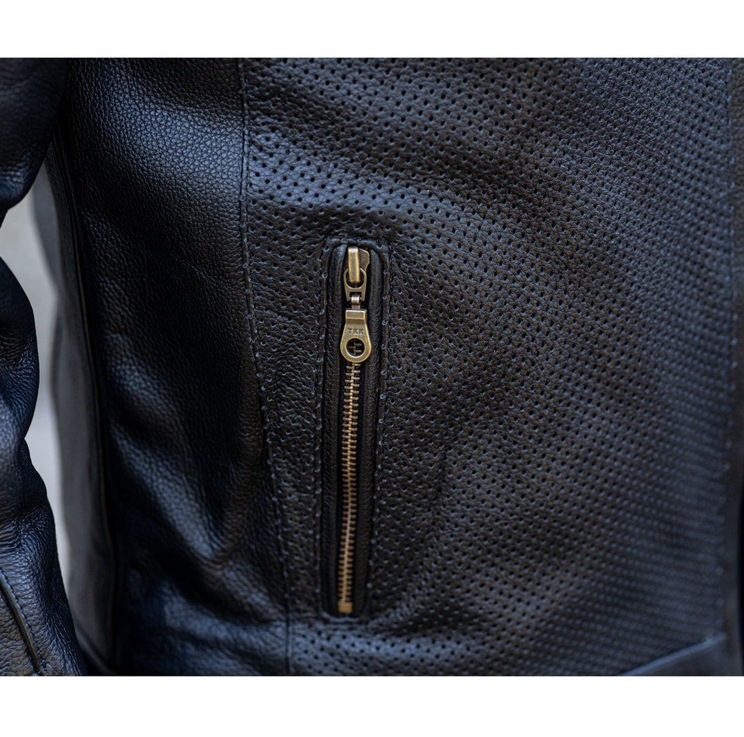 Black Cafe Racer Premium Leather Armored Motorcycle Jacket