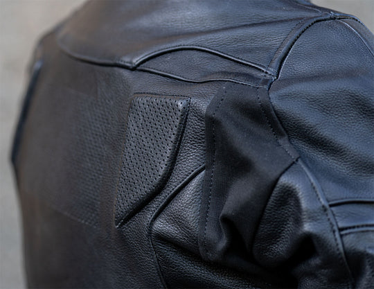 Airflow 2.0 Black Premium Leather Armored Motorcycle Jacket